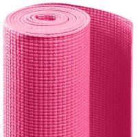 HKEM112-04-PINK Коврик д/ йоги 173х61х0,4 см (розовый) с рифлением (материал ПВХ)