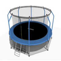 Батут i-JUMP Elegant 12ft 3,66м с нижней сетью и лестницей (blue)