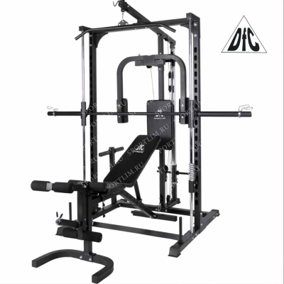 Силовой комплекс со скамьей, машина Смита DFC Homegym D943